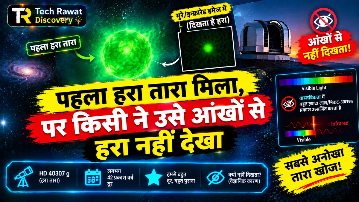 पहला हरा तारा मिला, पर किसी ने उसे आंखों से हरा नहीं देखा